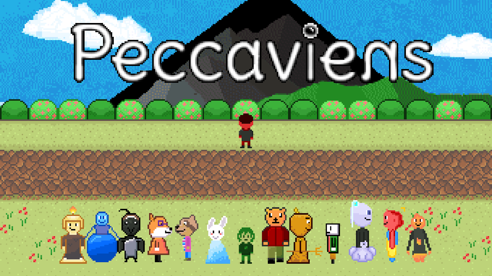 A scene from Peccaviens, containing mountains and clouds.